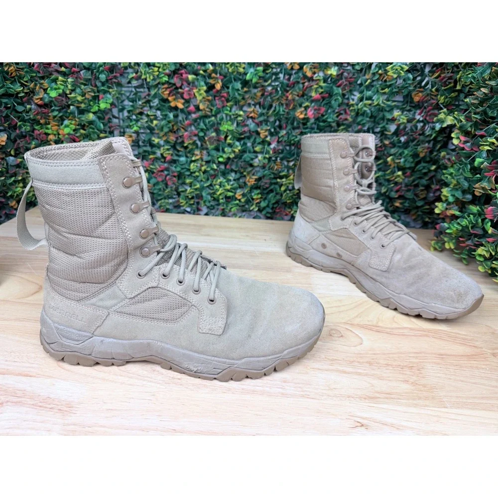 Merrell Moab 2 8 Inch Tactical Waterproof Boots Coyote Tan Mens 10.5 J099375